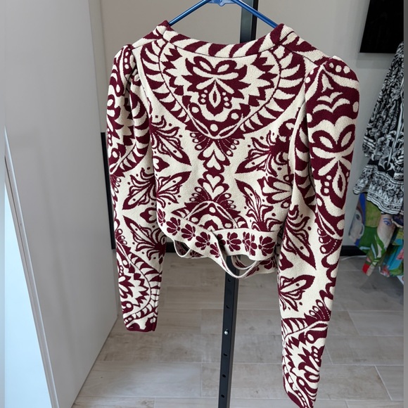 Farm Rio: Burgundy Pineapple Love Knit Top - Picture 4 of 10